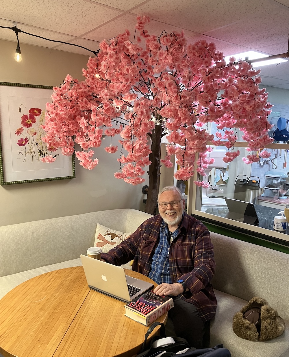 The webmaster smiling at Wild Clover Cafe