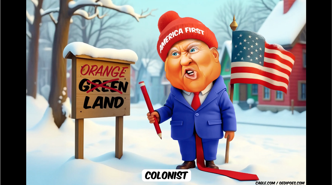 Caglecast with 77 cartoons about Greenland